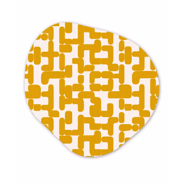 Organisch schilderij - Forex - Geel - Beige - Patroon — 1