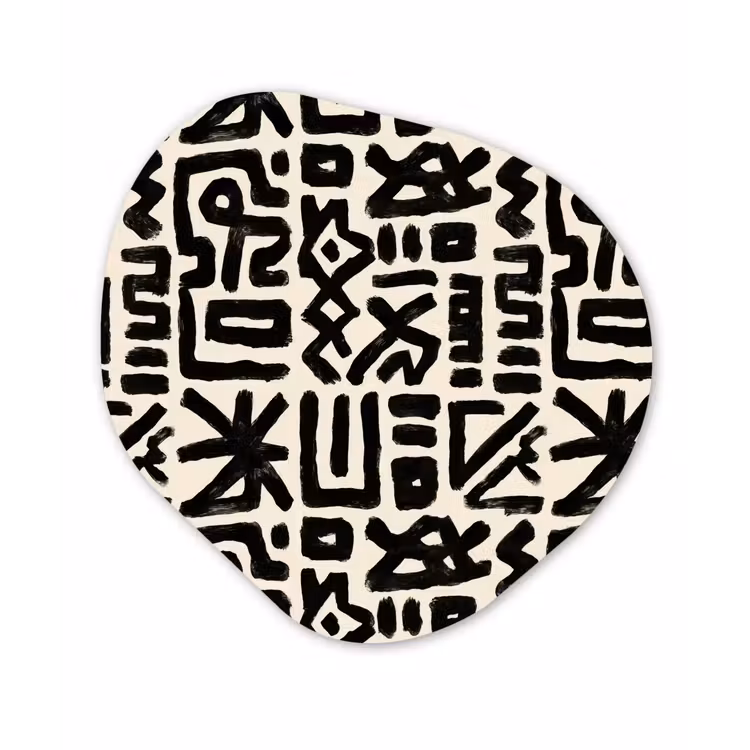 Organisch schilderij - Forex - Geometrisch - Figuren - Zwart — 1