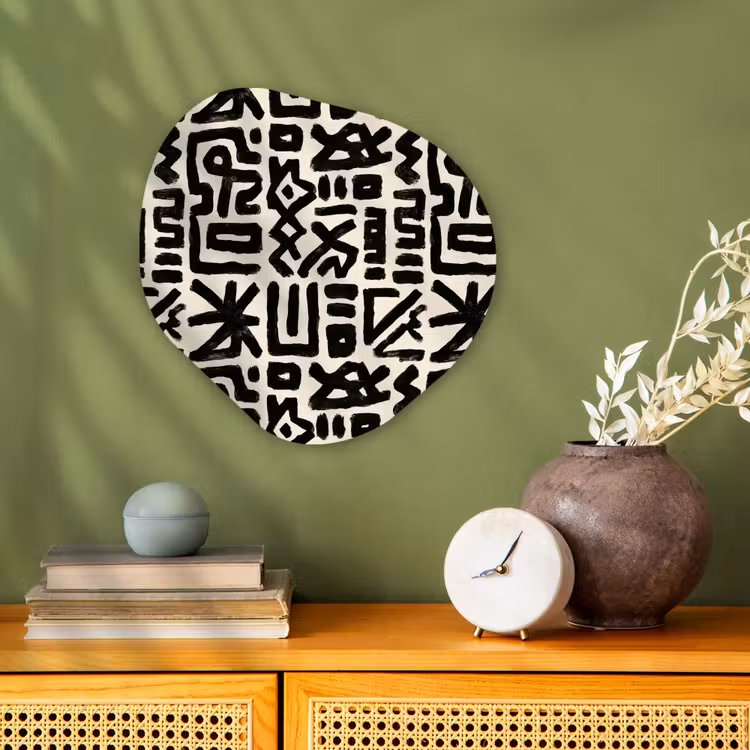 Organisch schilderij - Forex - Geometrisch - Figuren - Zwart — 2