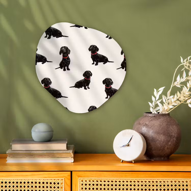 Organisch schilderij - Forex - Hond - Patroon - Zwart — 2