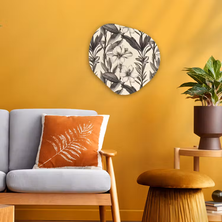 Organisch schilderij - Forex - Klassiek - Botanisch - Zwart - Beige — 3
