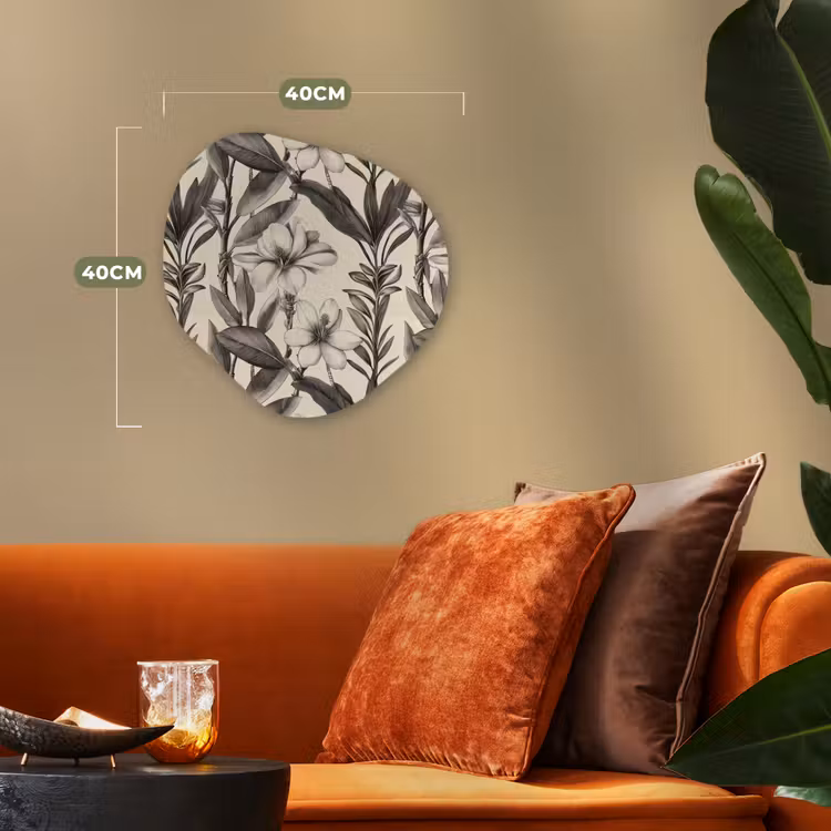 Organisch schilderij - Forex - Klassiek - Botanisch - Zwart - Beige — 4
