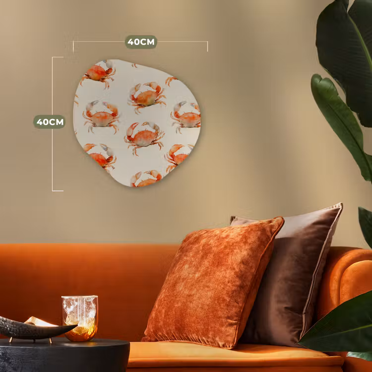 Organisch schilderij - Forex - Krabben - Patroon - Oranje — 4