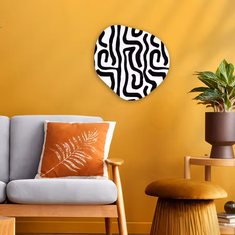 Organisch schilderij - Forex - Modern - Lijnen - Zwart — 3