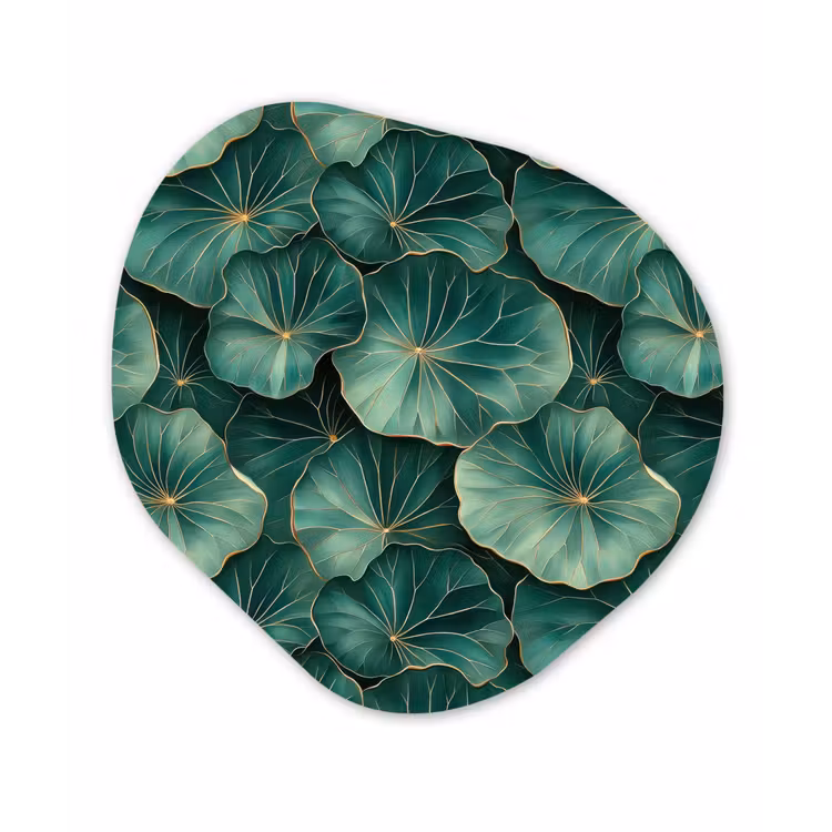 Organisch schilderij - Forex - Patroon - Bladeren - Groen — 1