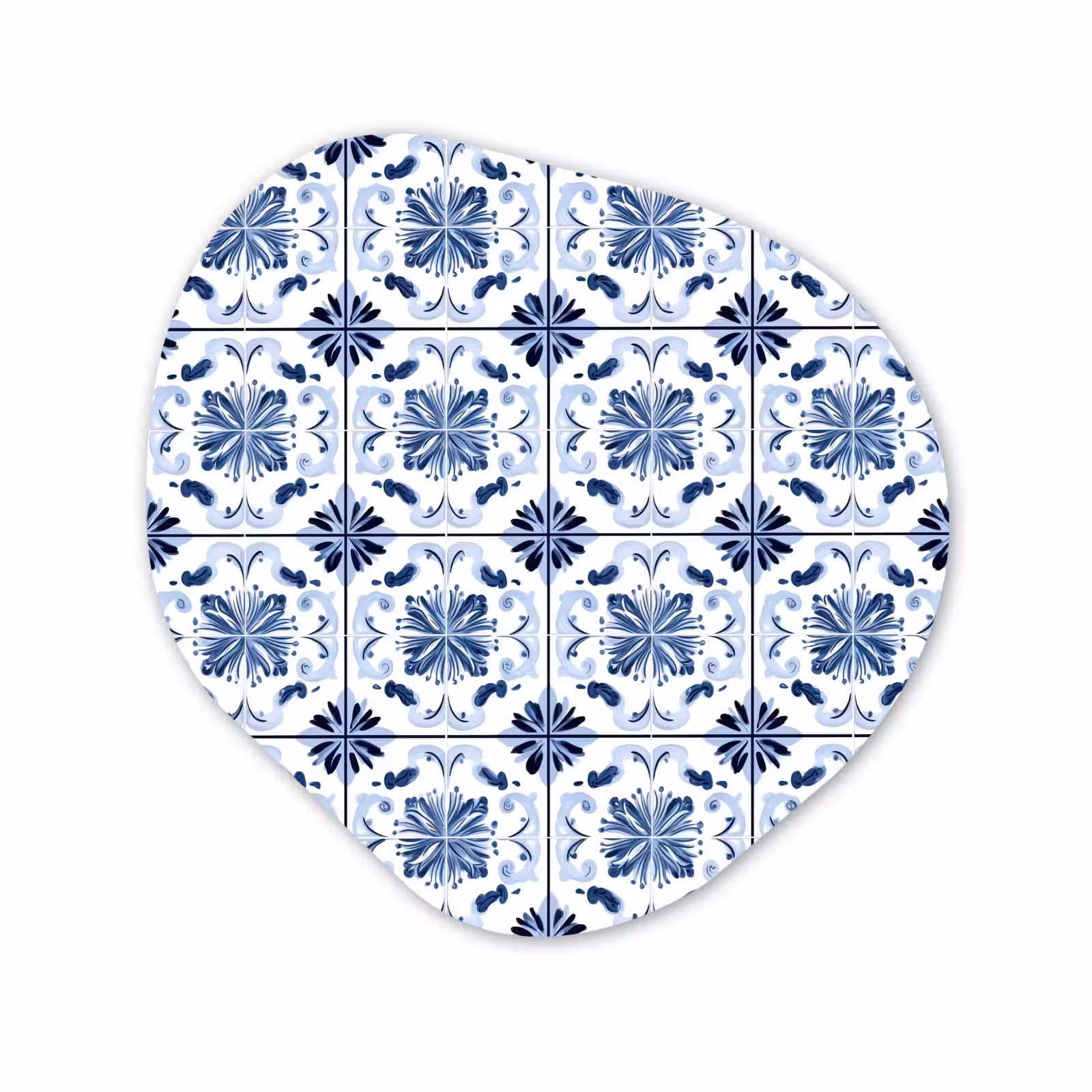 Organisch schilderij - Forex - Patroon - Tegel - Blauw — 1