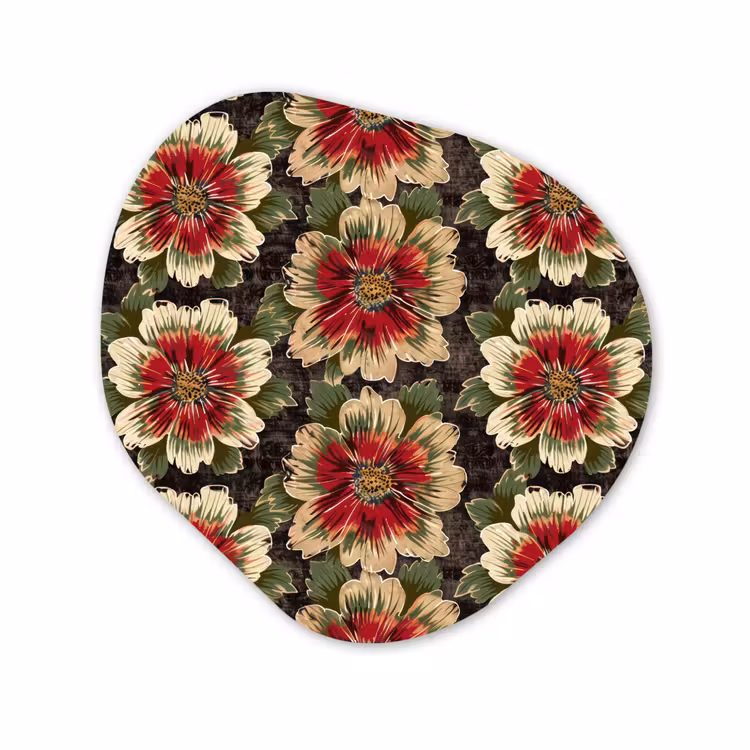 Organisch schilderij - Forex - Bloemen - Klassiek - Patroon - Rood — 1