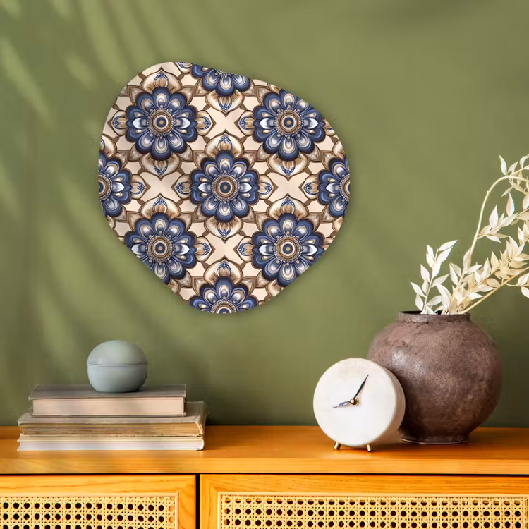 Organisch schilderij - Forex - Floraal - Ornament - Blauw — 2