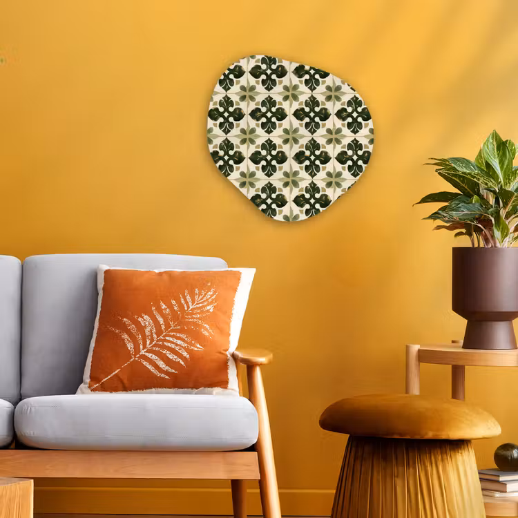 Organisch schilderij - Forex - Patroon - Tegel - Groen — 3