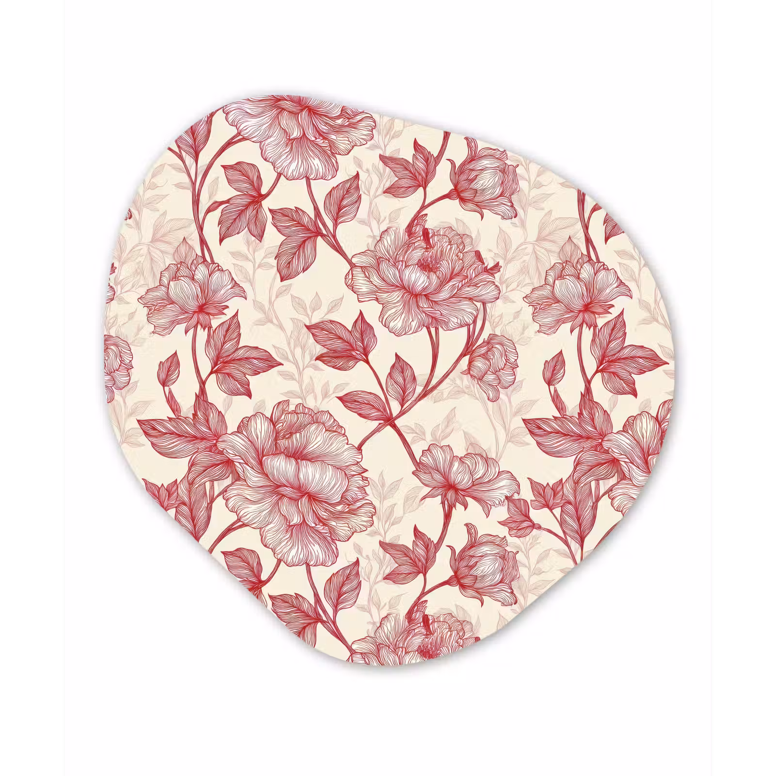 Organisch schilderij - Forex - Pioenrozen - Modern - Rood — 1
