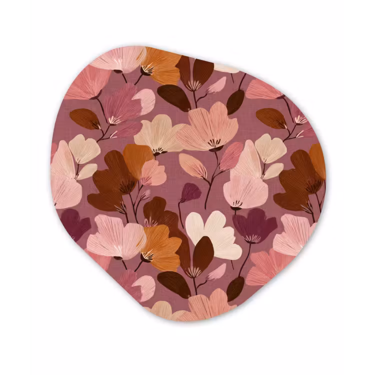 Organisch schilderij - Forex - Bloem - Patroon - Roze — 1