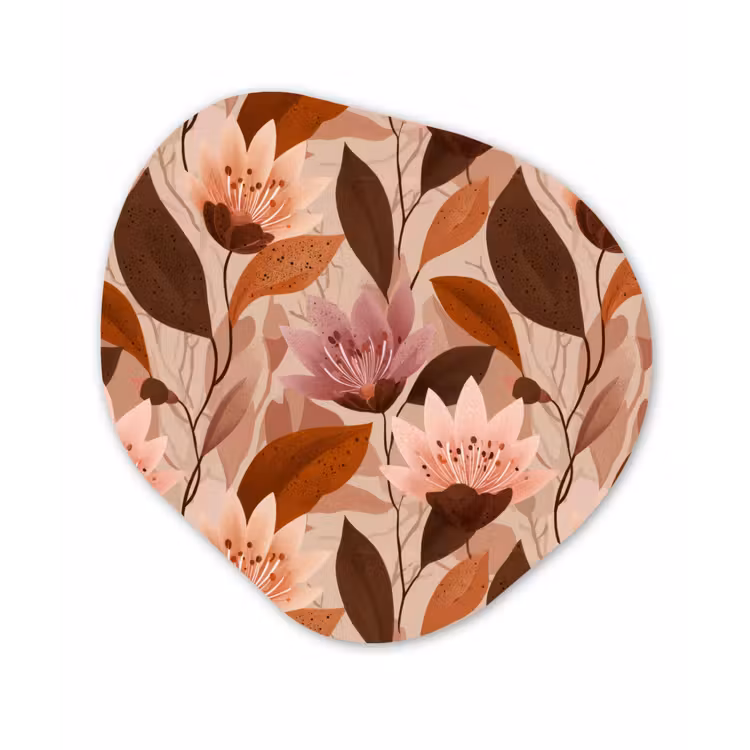 Organisch schilderij - Forex - Bloemen - Bladeren - Bruin — 1