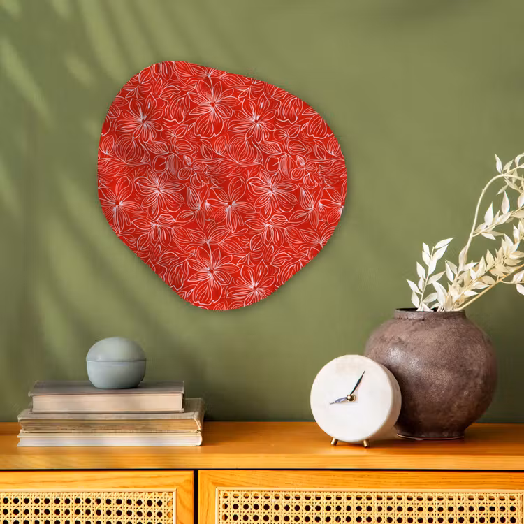 Organisch schilderij - Forex - Bloemen - Patroon - Rood — 2