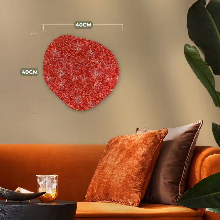 Organisch schilderij - Forex - Bloemen - Patroon - Rood — 4