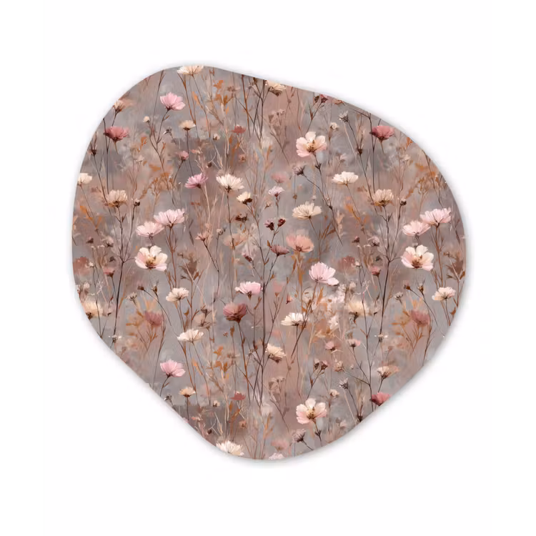 Organisch schilderij - Forex - Bloemen - Wild - Pastel — 1