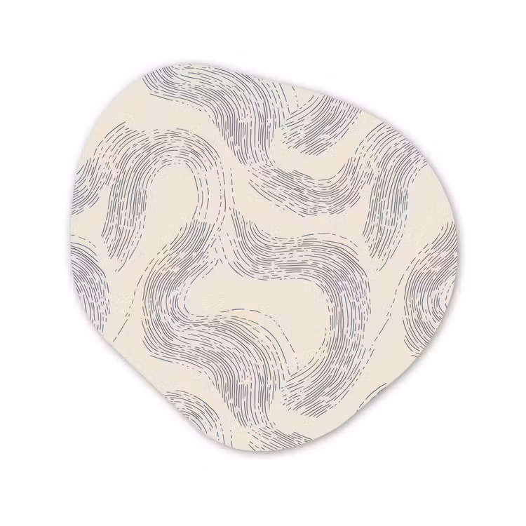 Organisch schilderij - Forex - Lijnen - Patroon - Beige - Minimalistisch — 1