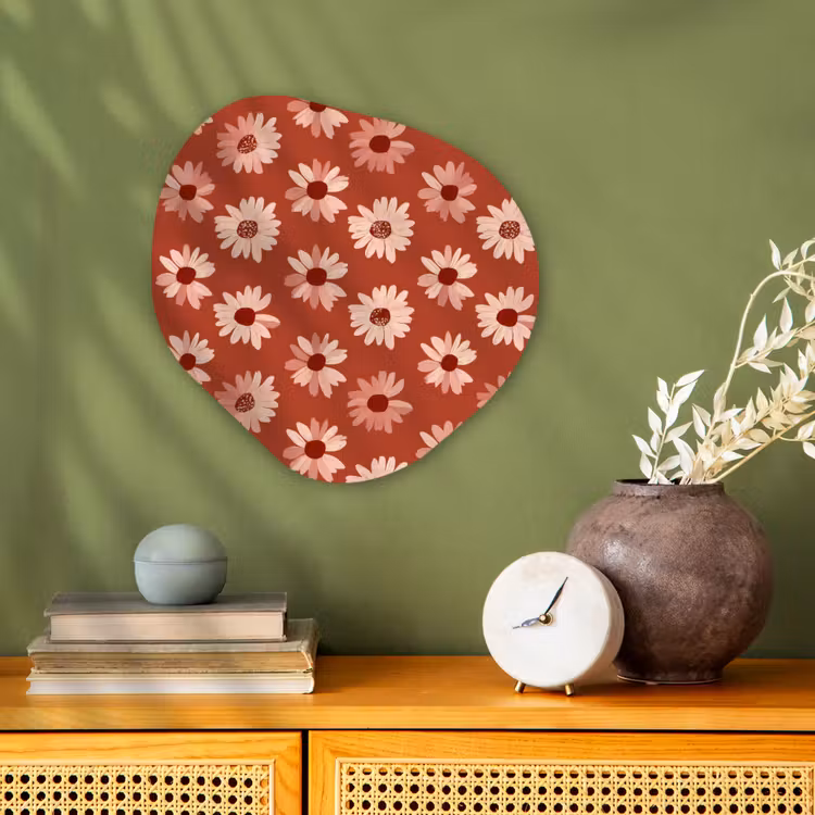 Organisch schilderij - Forex - Madelief - Retro - Terracotta — 2
