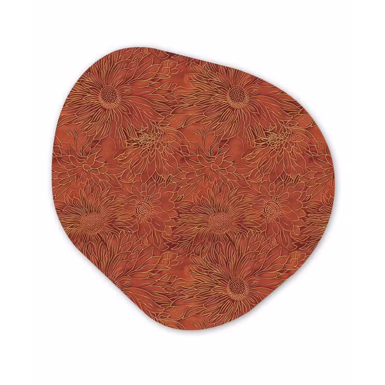 Organisch schilderij - Forex - Oosters - Bloemen - Terracotta — 1