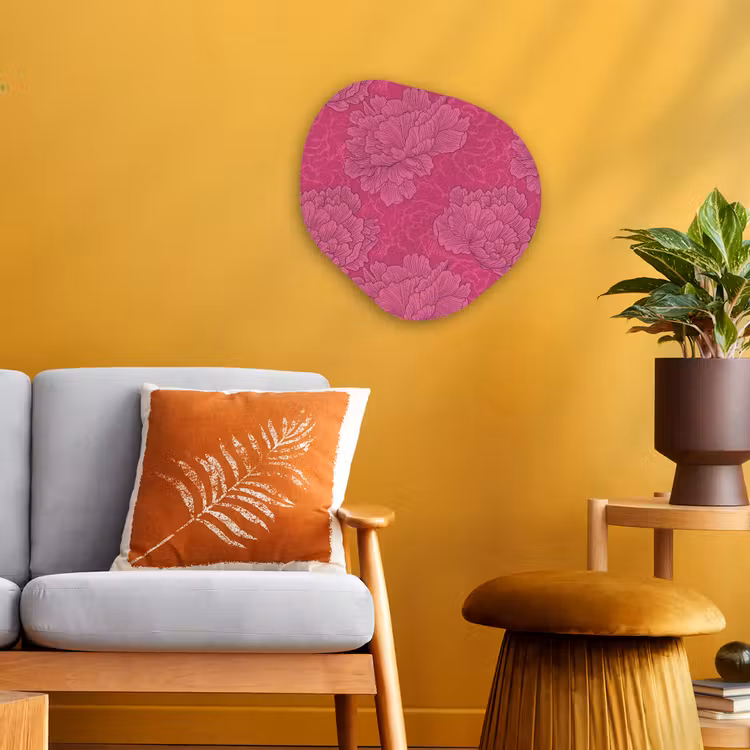 Organisch schilderij - Forex - Pioenrozen - Energiek - Roze — 3