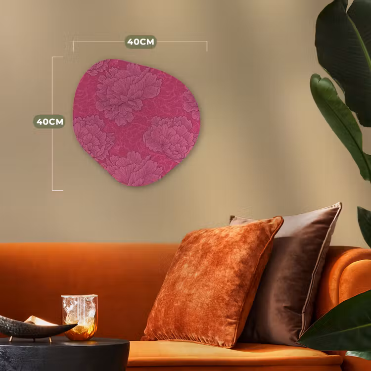 Organisch schilderij - Forex - Pioenrozen - Energiek - Roze — 4