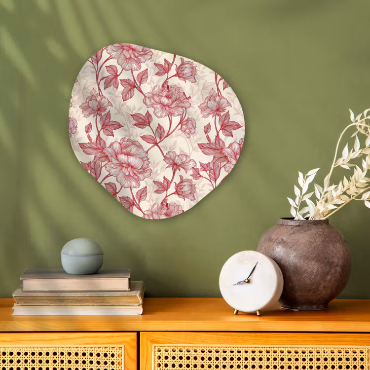 Organisch schilderij - Forex - Pioenrozen - Modern - Rood — 2
