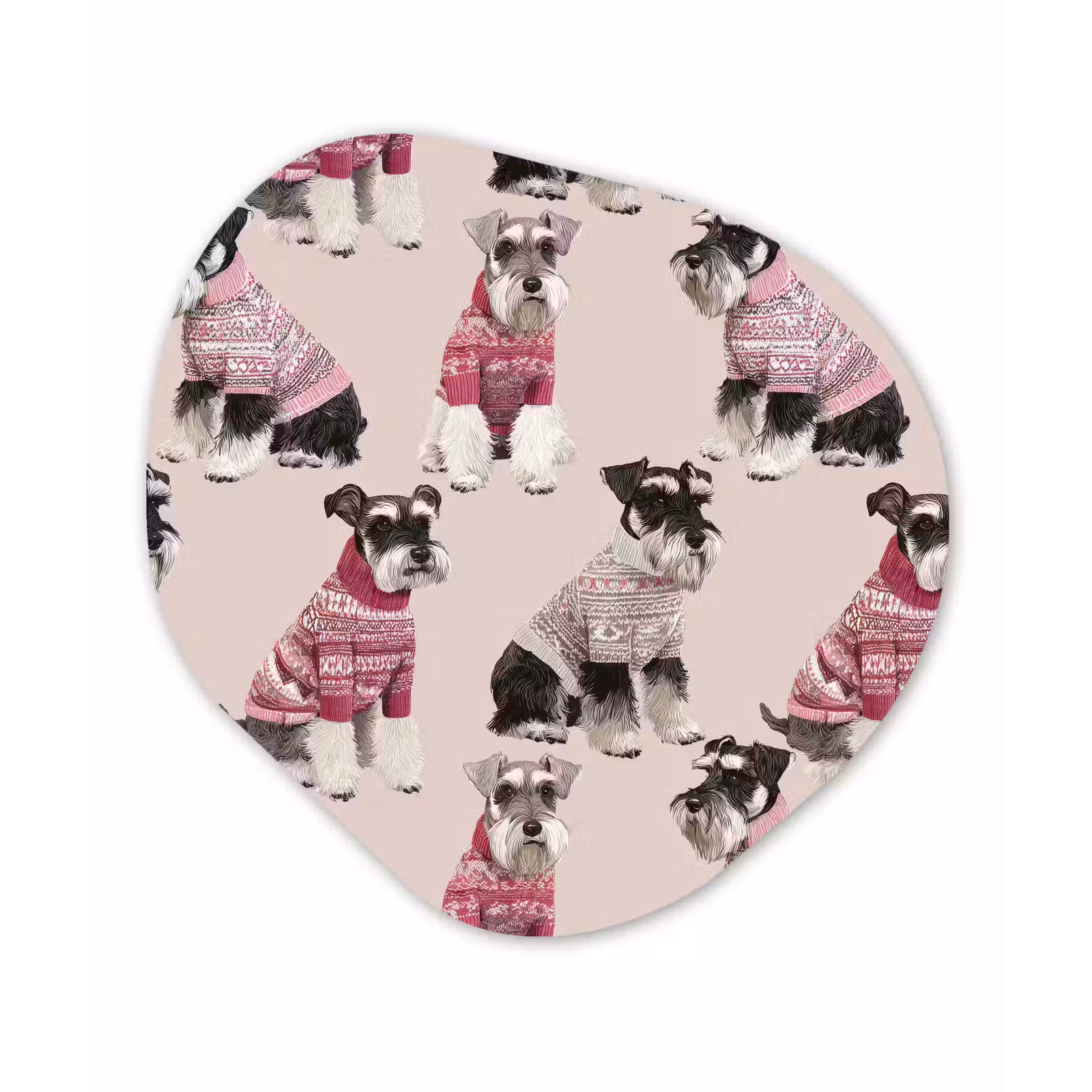 Organisch schilderij - Forex - Honden - Truien - Rood — 1