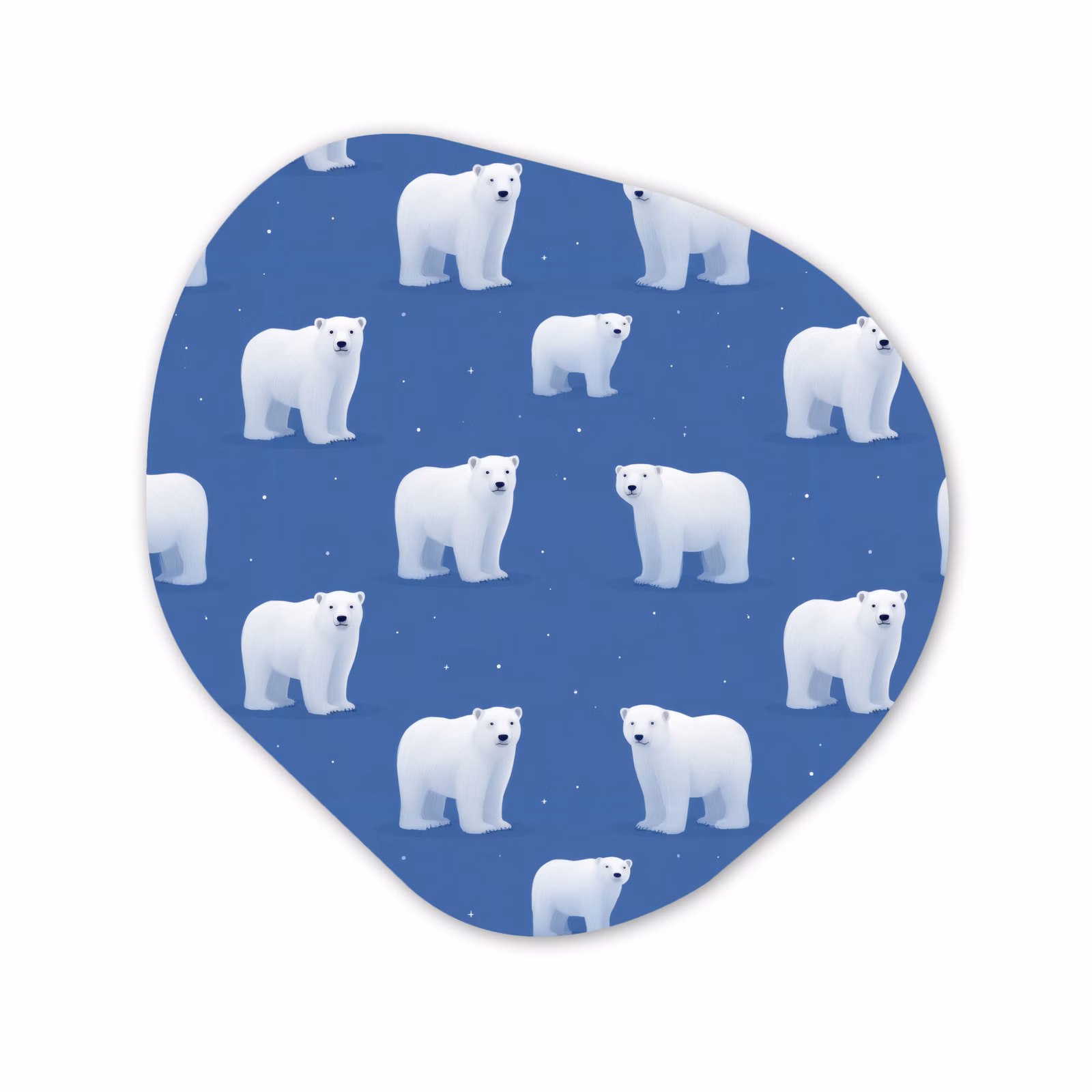Organisch schilderij - Forex - IJsbeer - Patroon - Blauw — 1