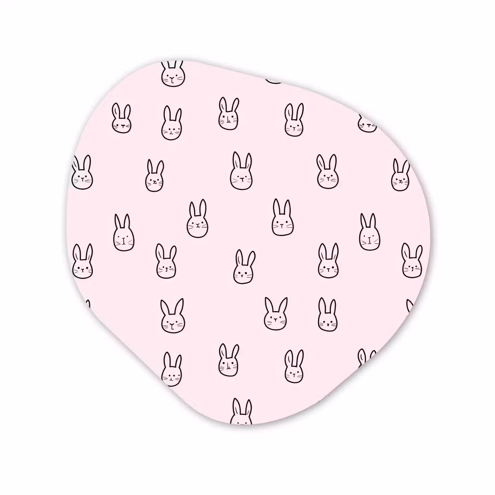 Organisch schilderij - Forex - Konijnen - Minimalistisch - Roze — 1