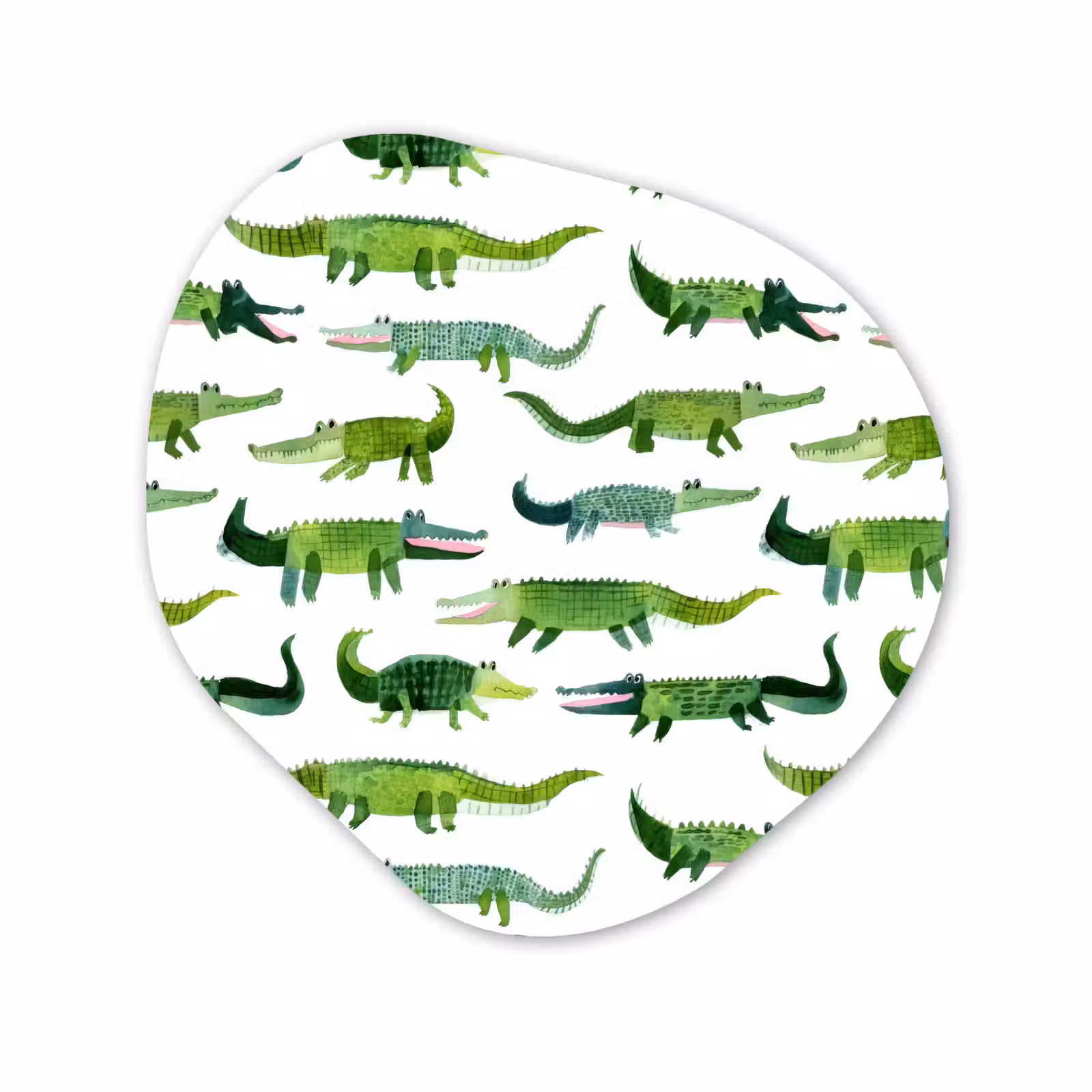 Organisch schilderij - Forex - krokodillen - Speels - Groen — 1