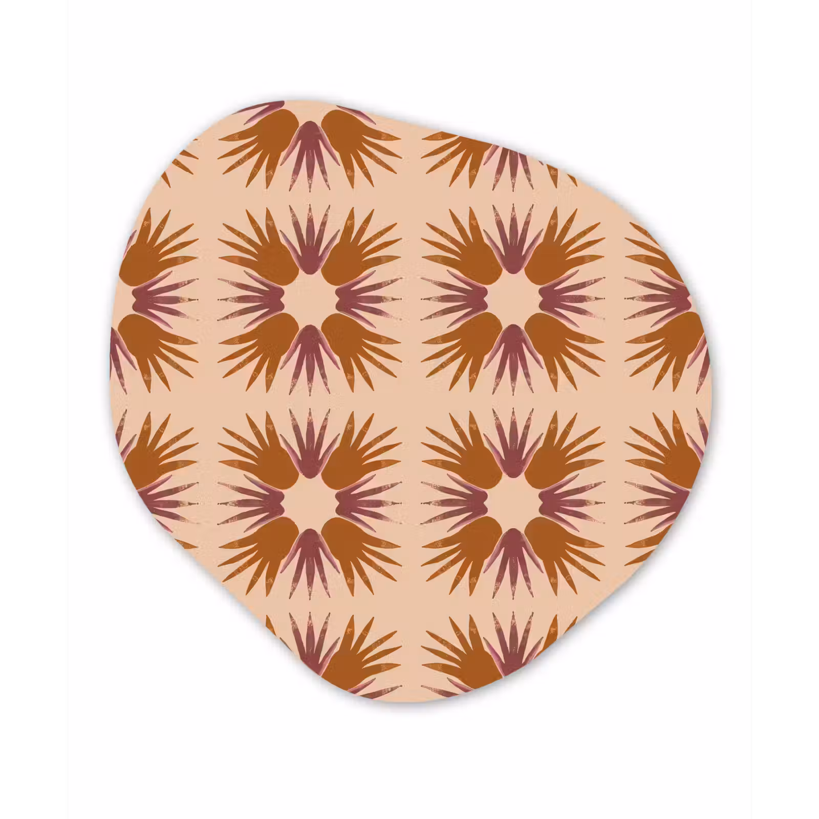 Organisch schilderij - Forex - Ornament - Patroon - Oker — 1
