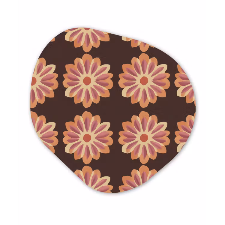 Organisch schilderij - Forex - Bloemen - Patroon - Bruin — 1
