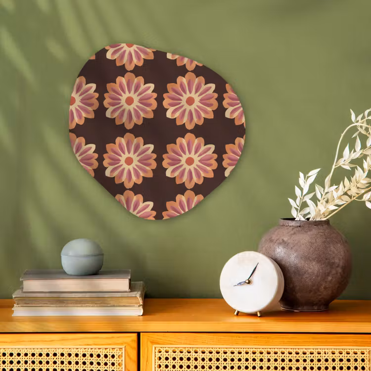 Organisch schilderij - Forex - Bloemen - Patroon - Bruin — 2