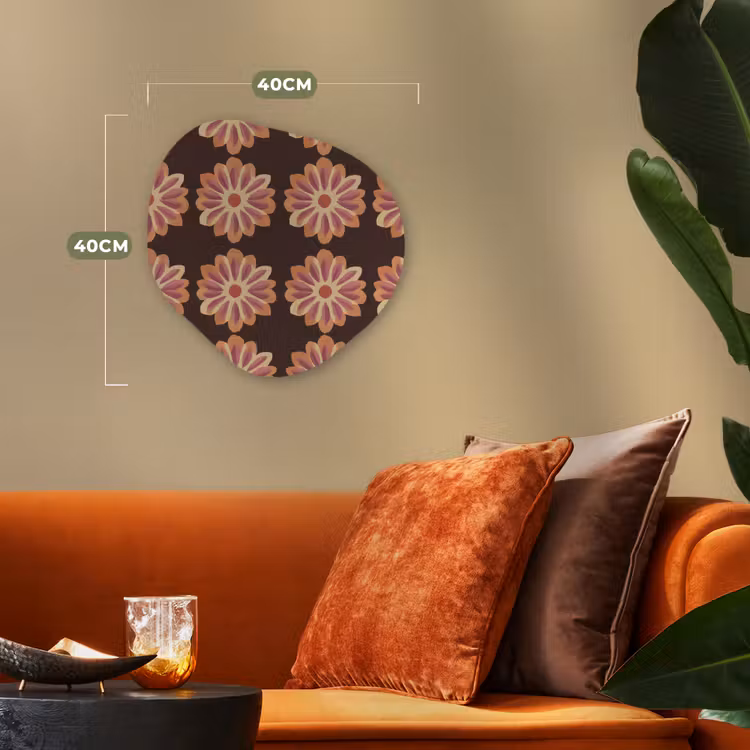 Organisch schilderij - Forex - Bloemen - Patroon - Bruin — 4