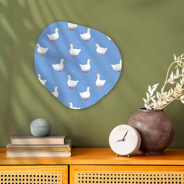 Organisch schilderij - Forex - Ganzen - Elegant - Blauw — 2
