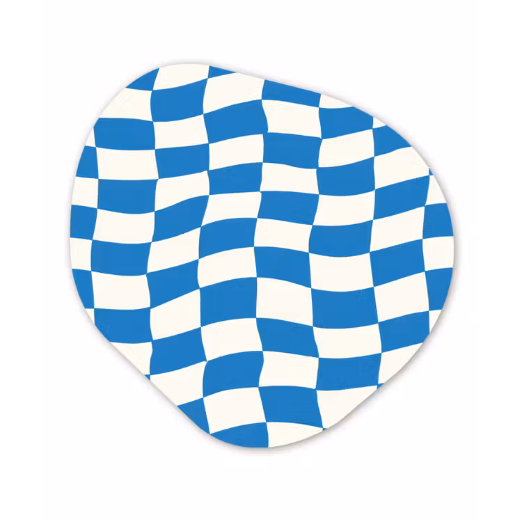Organisch schilderij - Forex - Golvend - Patroon - Blauw — 1