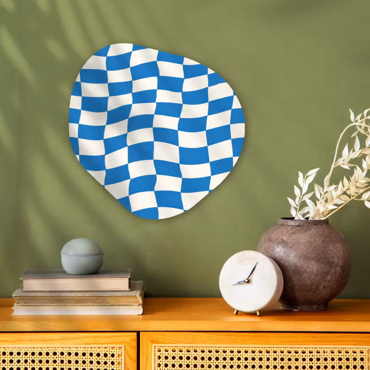 Organisch schilderij - Forex - Golvend - Patroon - Blauw — 2