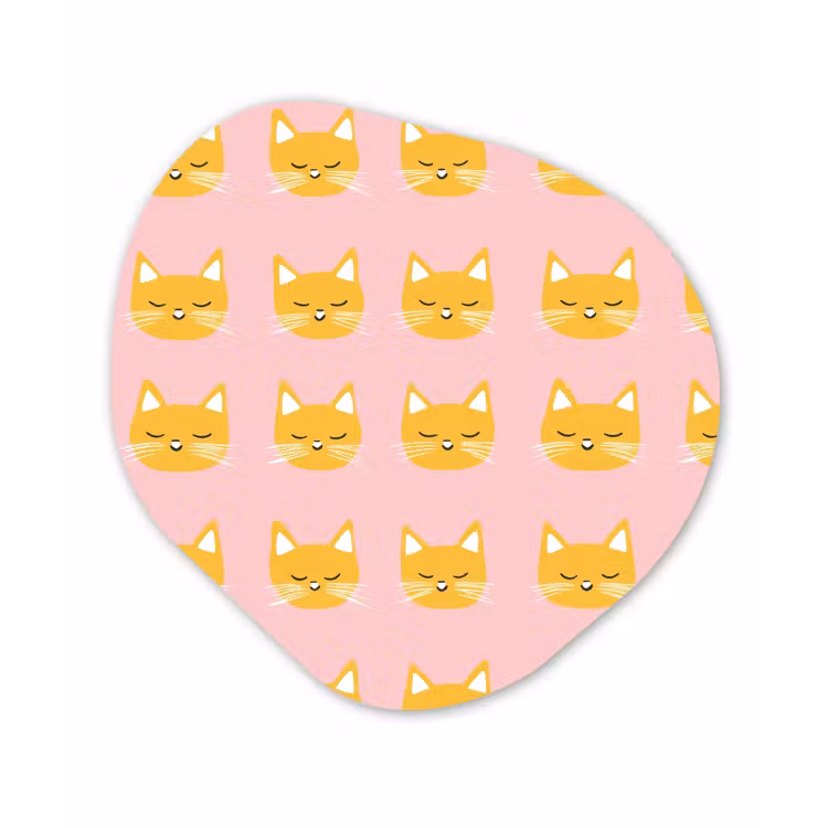 Organisch schilderij - Forex - Katten - Patroon - Roze — 1