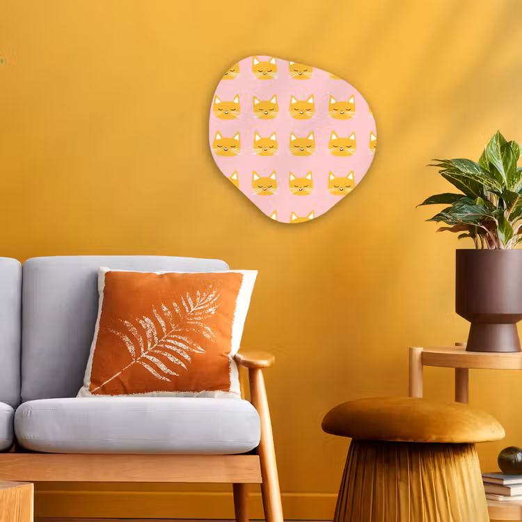 Organisch schilderij - Forex - Katten - Patroon - Roze — 3
