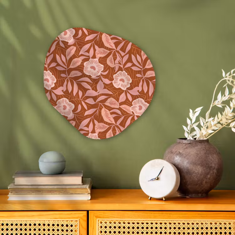 Organisch schilderij - Forex - Patroon - Bladeren - Terracotta — 2