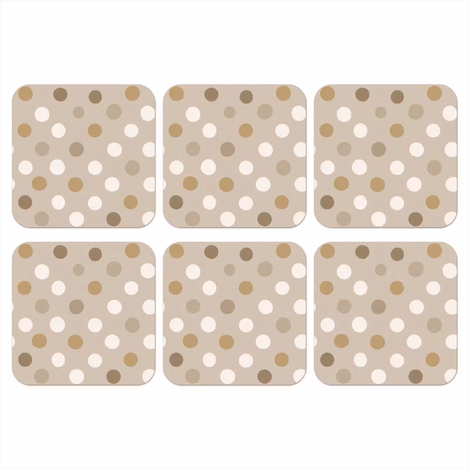 Onderzetter - Polka - Dots - Beige — 1