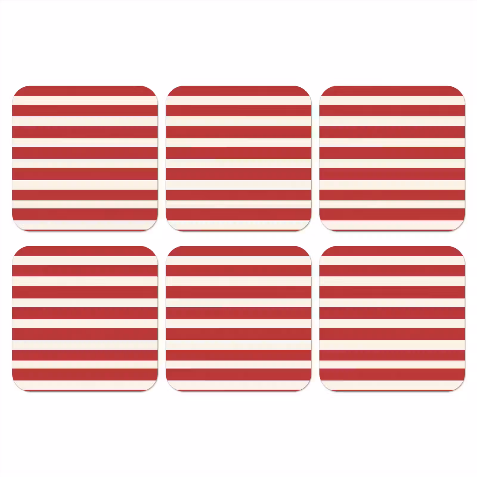 Onderzetter - Strepen - Patroon - Rood — 1