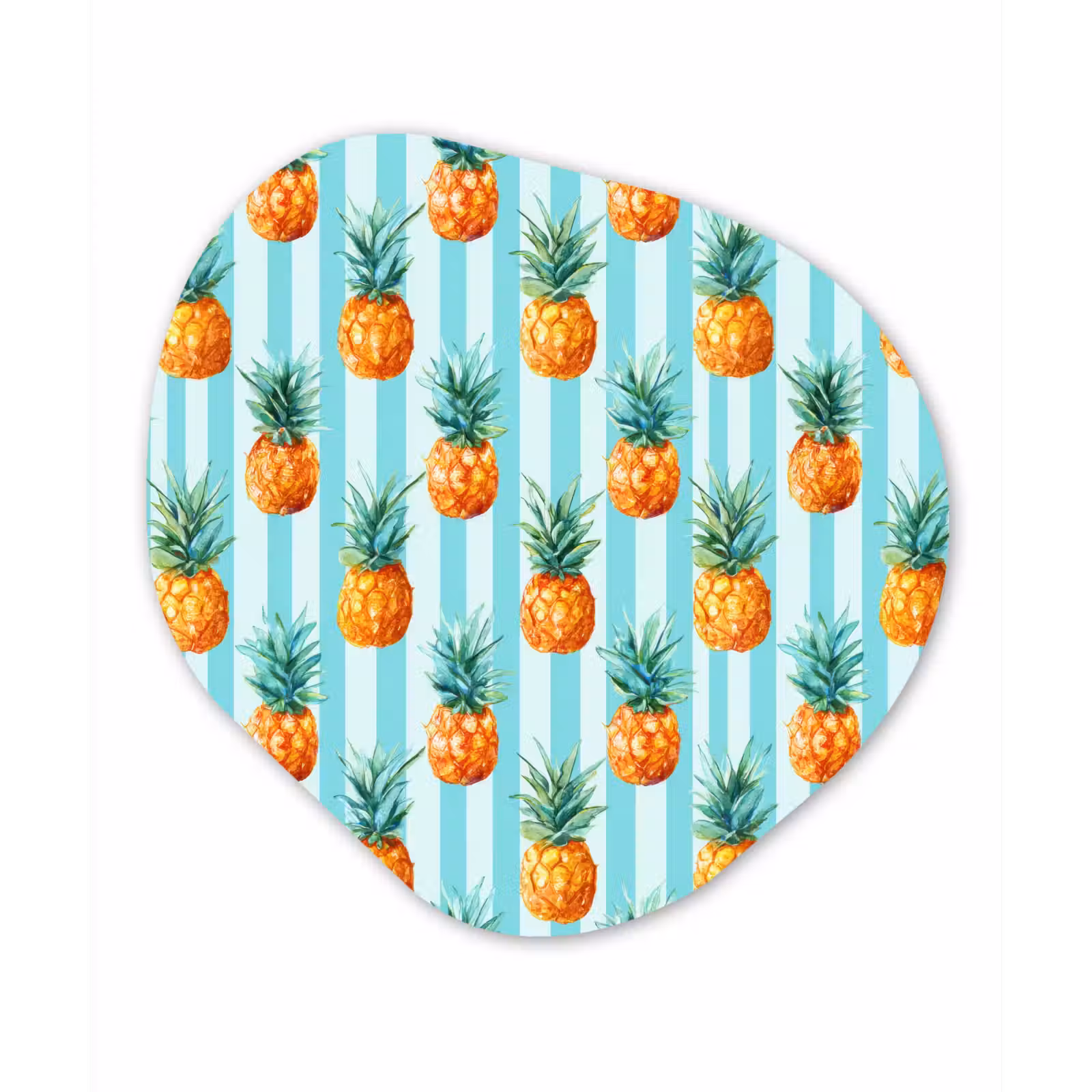 Organisch schilderij - Forex - Ananas - Strepen - Groen — 1