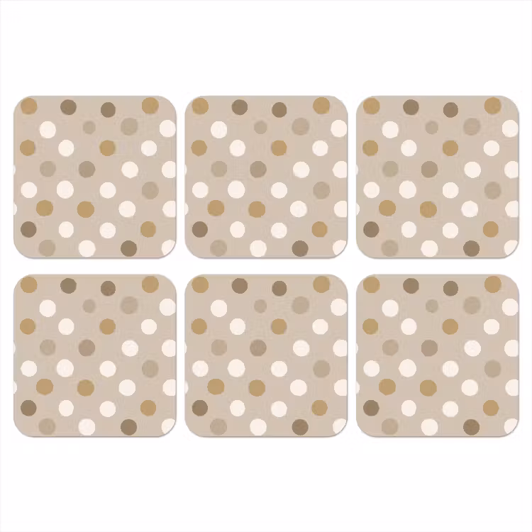Onderzetter - Polka - Dots - Beige — 1