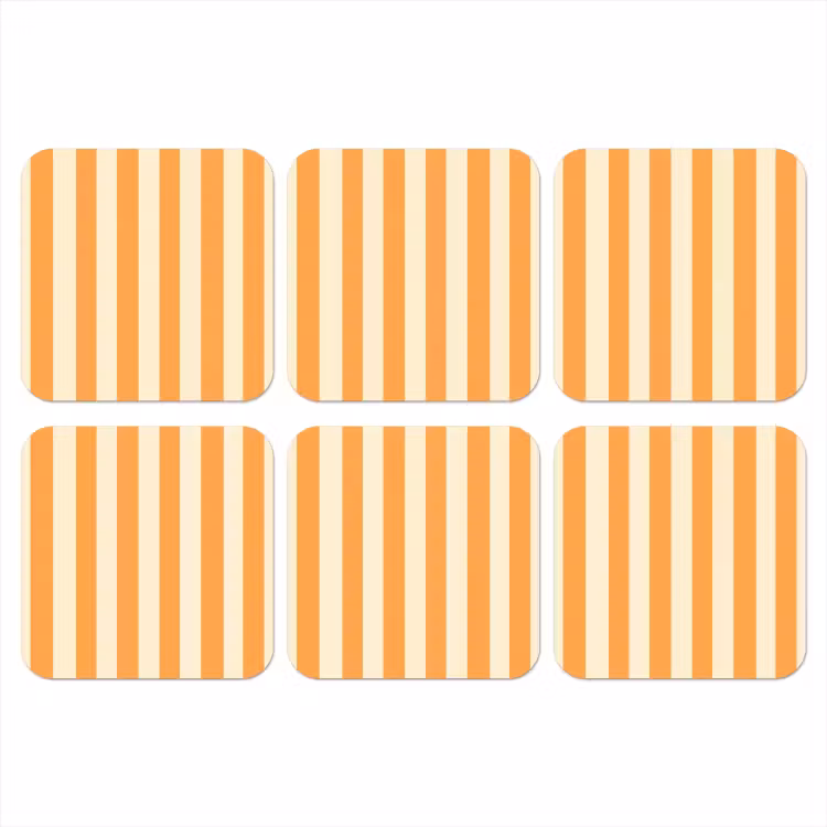Onderzetter - Strepen - Patroon - Oranje — 1