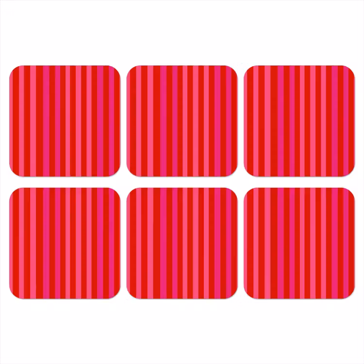 Onderzetter​ - Verticaal - Strepen - Roze — 1