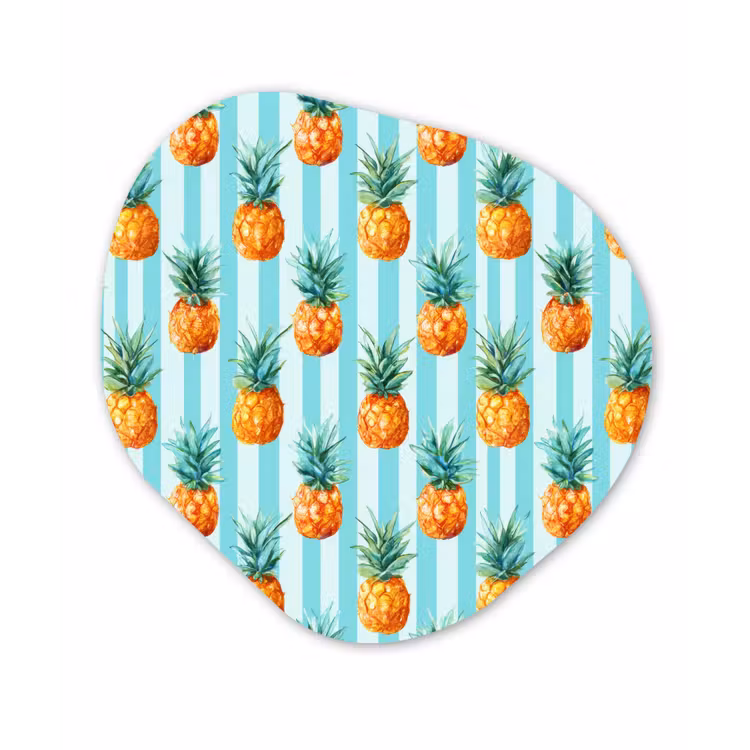 Organisch schilderij - Forex - Ananas - Strepen - Groen — 1
