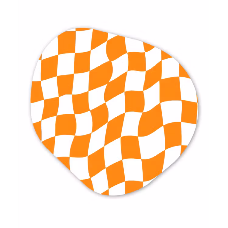 Organisch schilderij - Forex - Golvend - Patroon - Oranje — 1