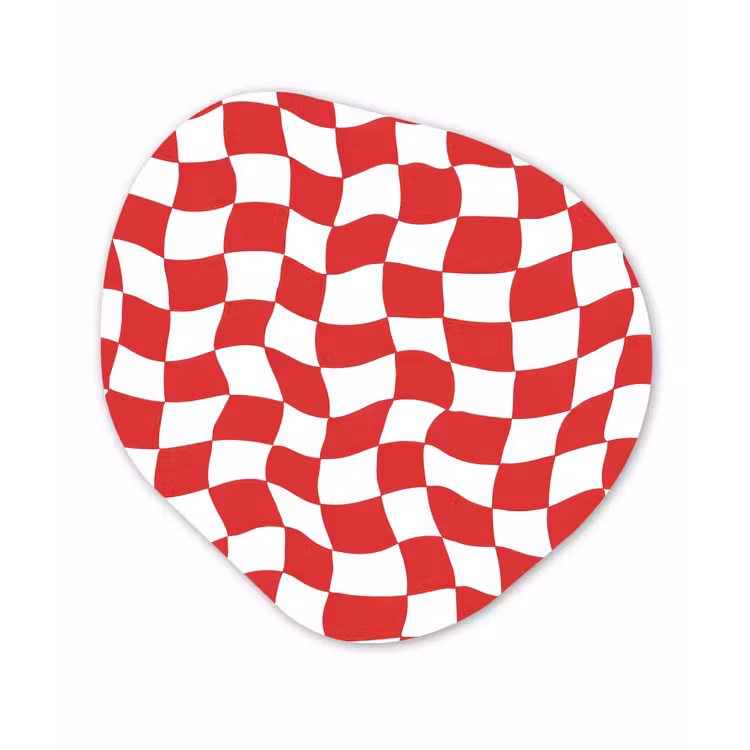Organisch schilderij - Forex - Golvend - Patroon - Rood — 1