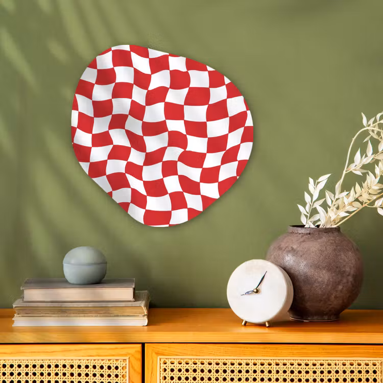 Organisch schilderij - Forex - Golvend - Patroon - Rood — 2