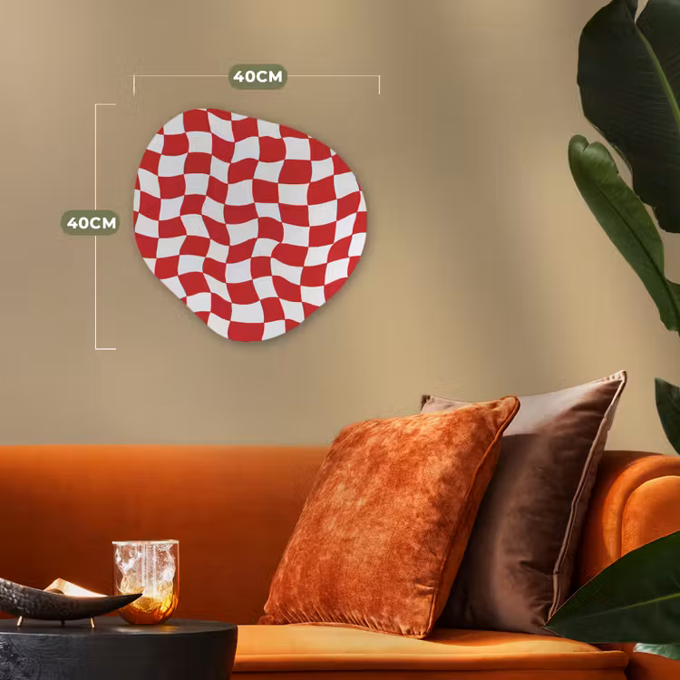 Organisch schilderij - Forex - Golvend - Patroon - Rood — 4